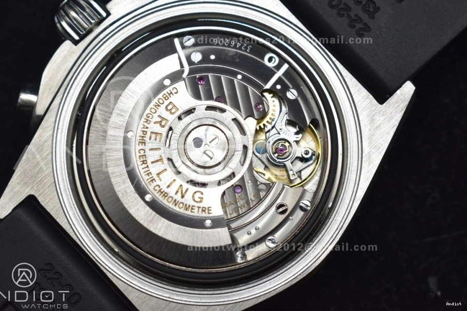 LE B01 43mm L-Black A7750 Version BLS Wht SS 1:1 Chrono Best Navitimer 0326